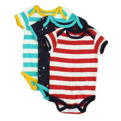 Pre-owned Teal | Red Stripe | Navy Galaxy Onesie size: 6-9 Months