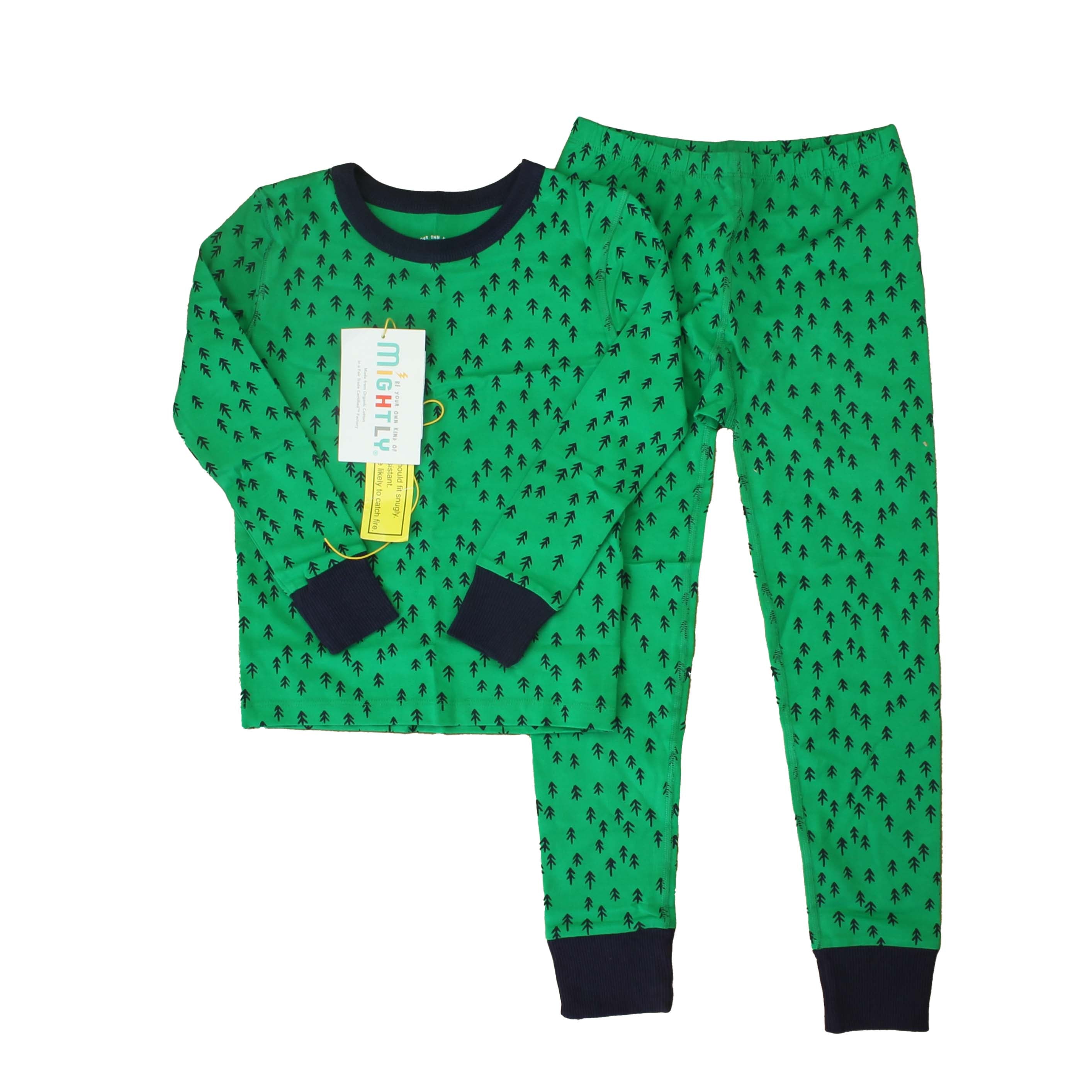 Pre-owned Navy | Green PJ Set size: 7 Years