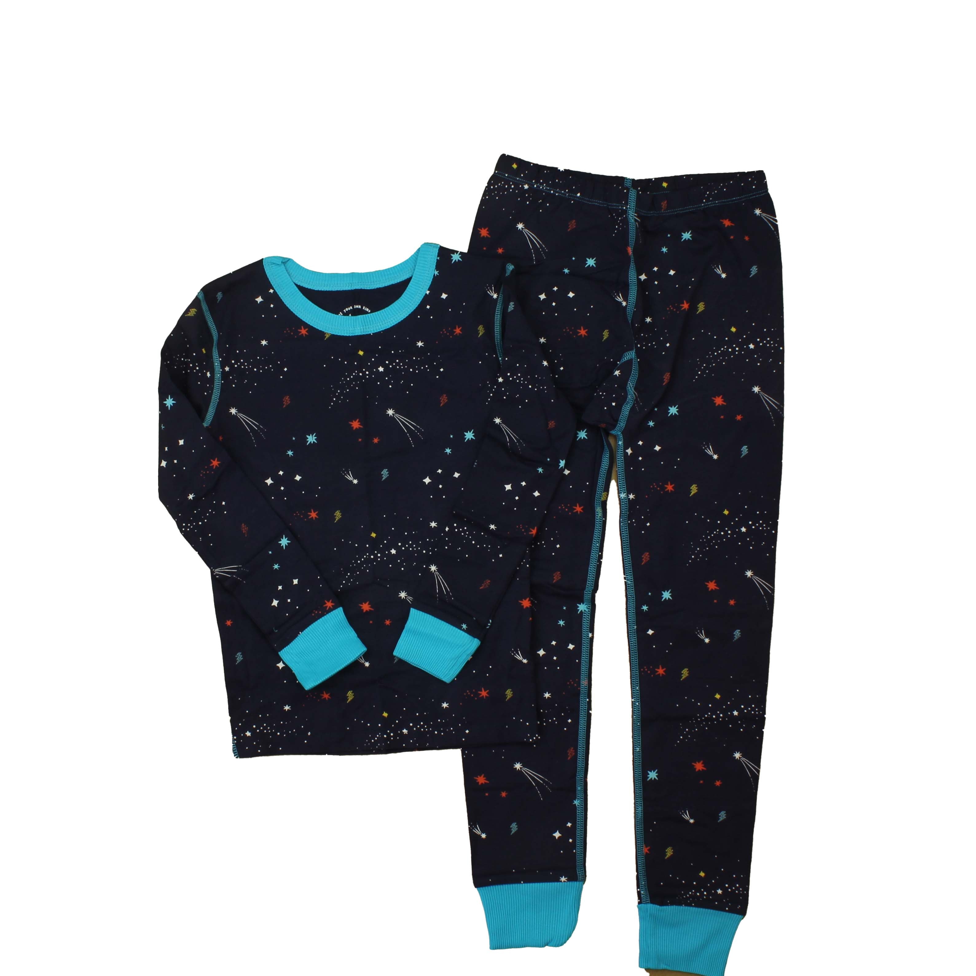 Pre-owned Blue | Turquoise | Stars PJ Set size: 8 Years Blue | Turquoise | Stars