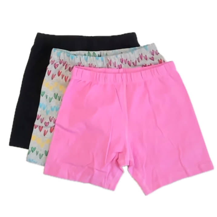 Pre-owned Gray Hearts | Pink | Black Shorts size: 8 Years Gray Hearts | Pink | Black