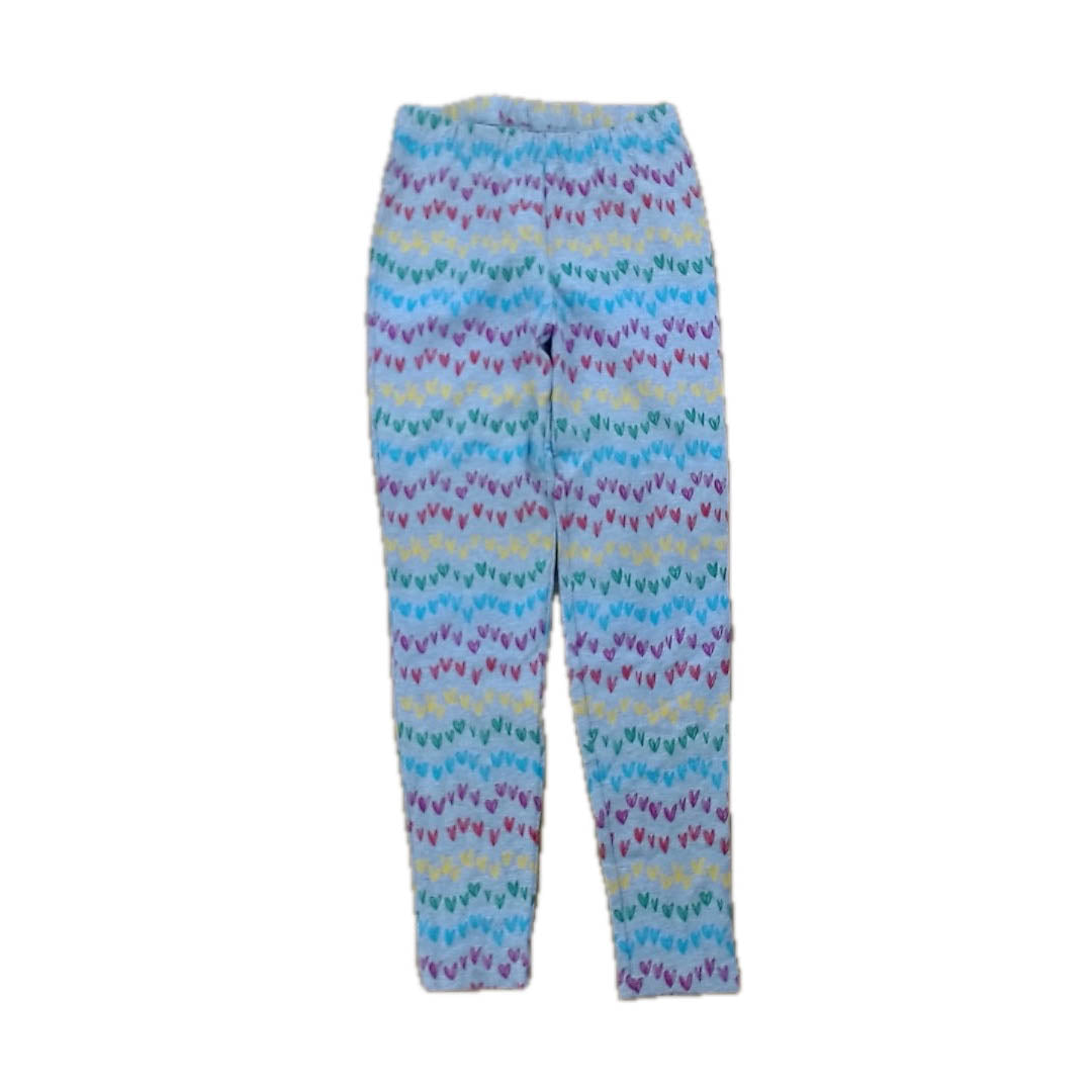 Pre-owned Gray Hearts Leggings size: 8 Years Gray Hearts