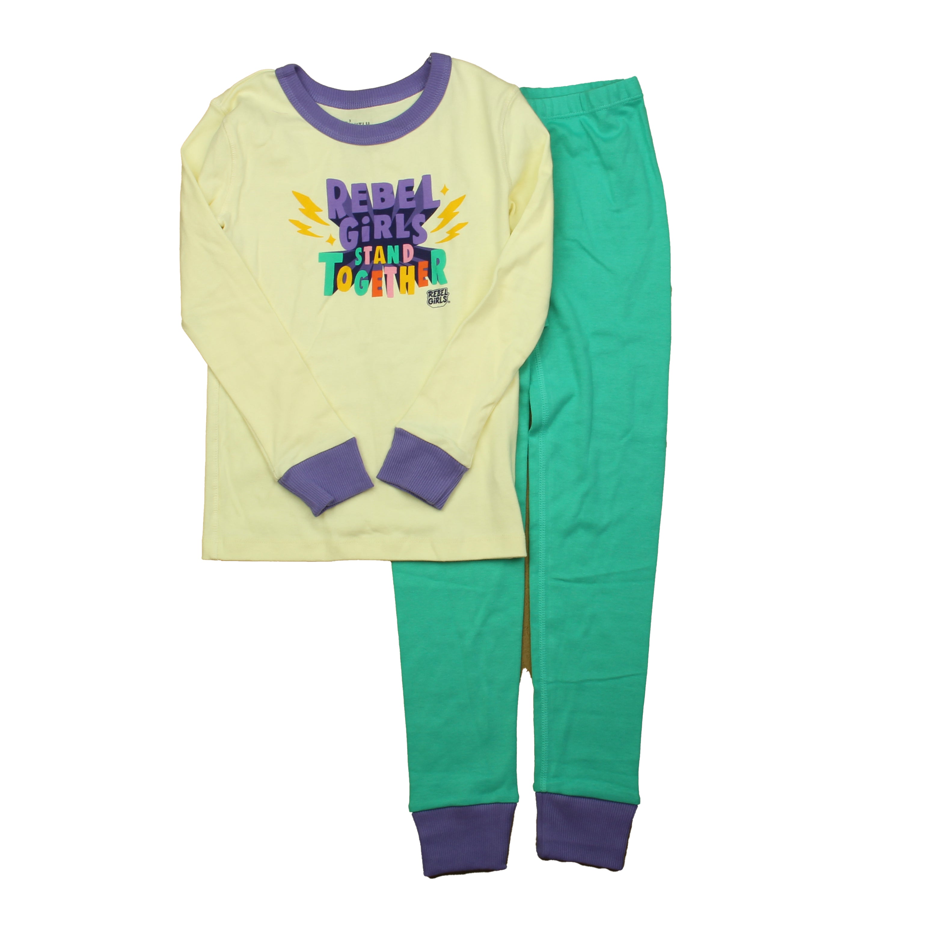 Pre-owned Ivory | Turquoise PJ Set size: 8 Years Ivory | Turquoise