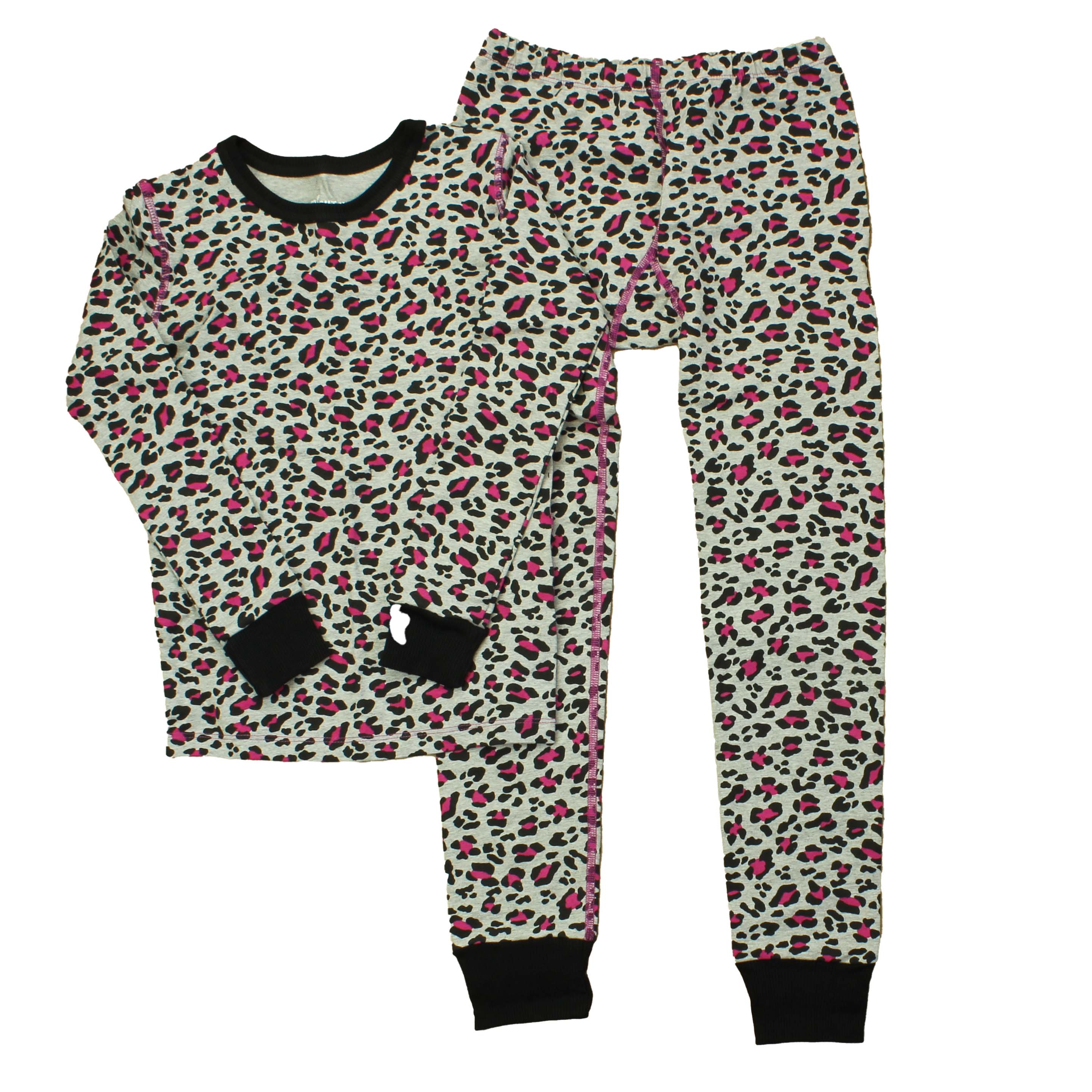 Pre-owned Grey | Pink | Black PJ Set size: Big Girl