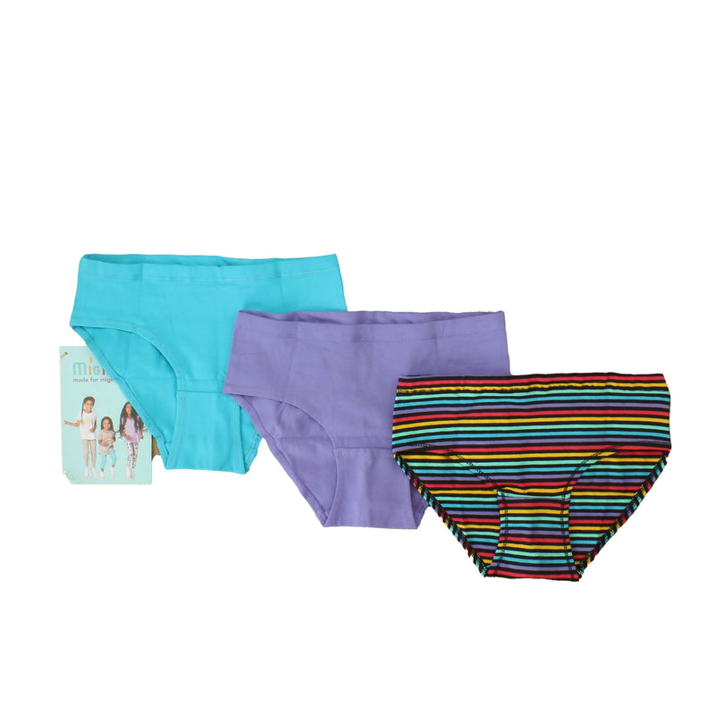 Pre-owned Turqouise | Purple | Multi | Stripes Underwear size: Big Girl