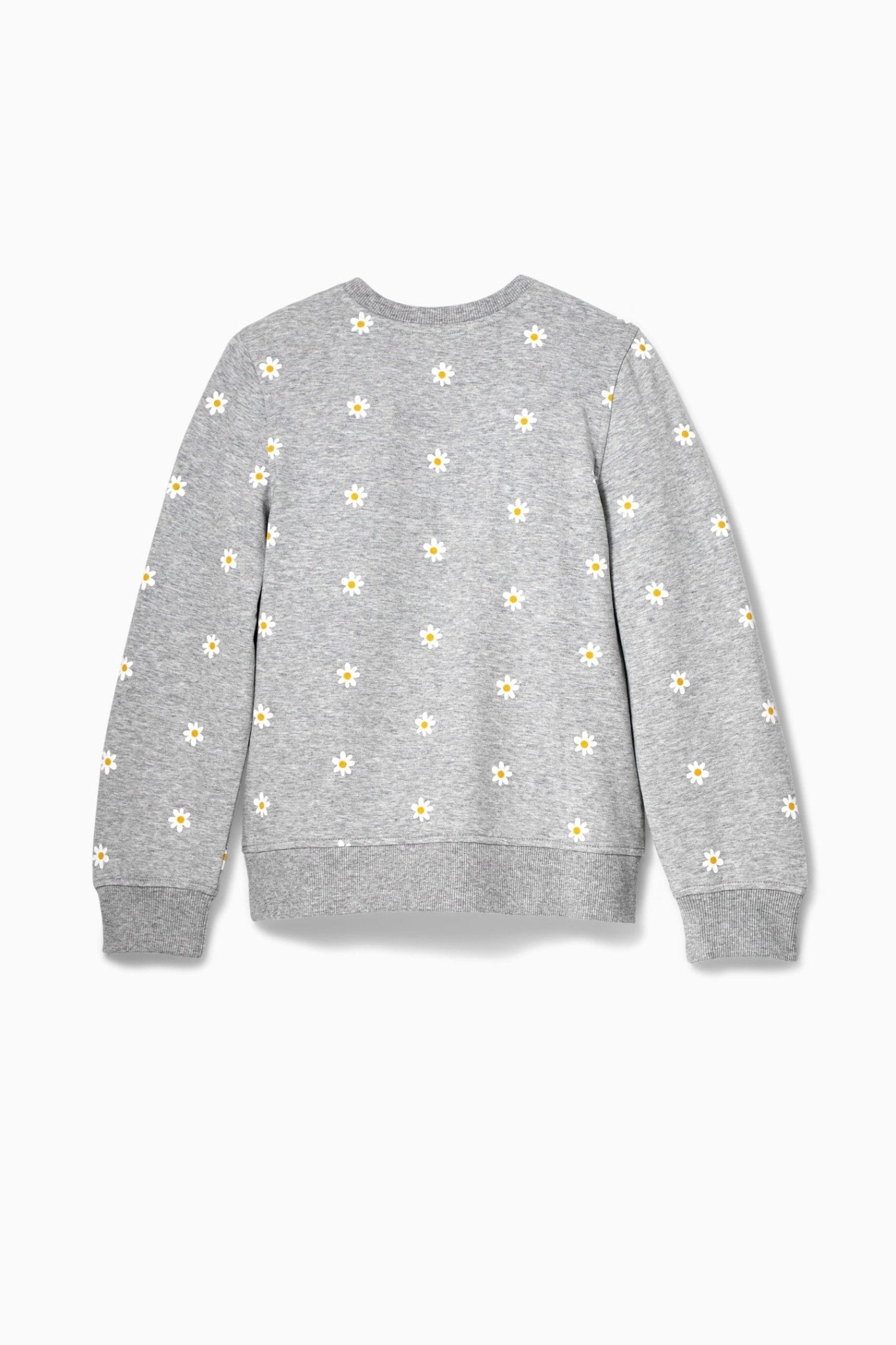 Daisy Print Crew – Light Heather GreyTOPSRockets of Awesome