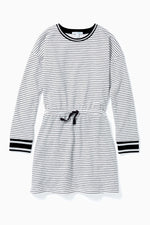 Stripe Drawstring Sweatshirt Dress - FINAL SALEDRESSES/ROMPERSRockets of Awesome