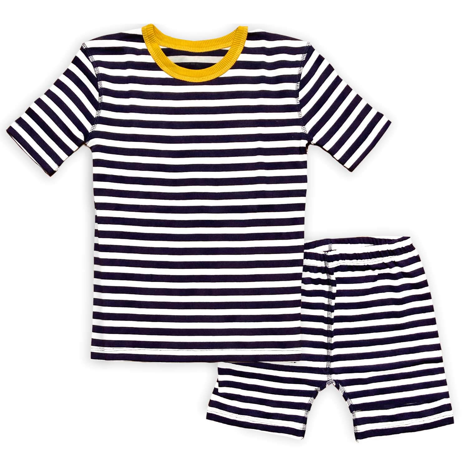 100% Organic Cotton Shortie Pajamas for Kids: Stripes