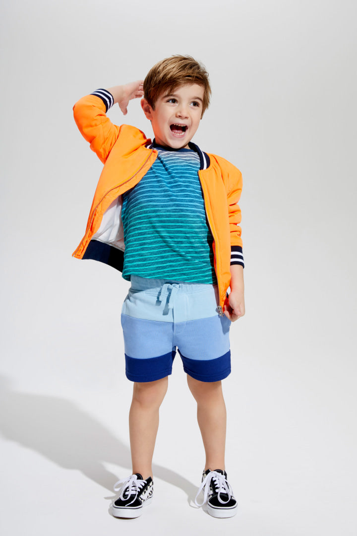 Colorblock Knit Short