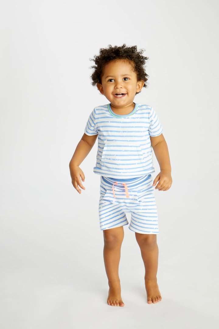 Splatter Stripe Play Shorts - FINAL SALEBOTTOMSRockets of Awesome