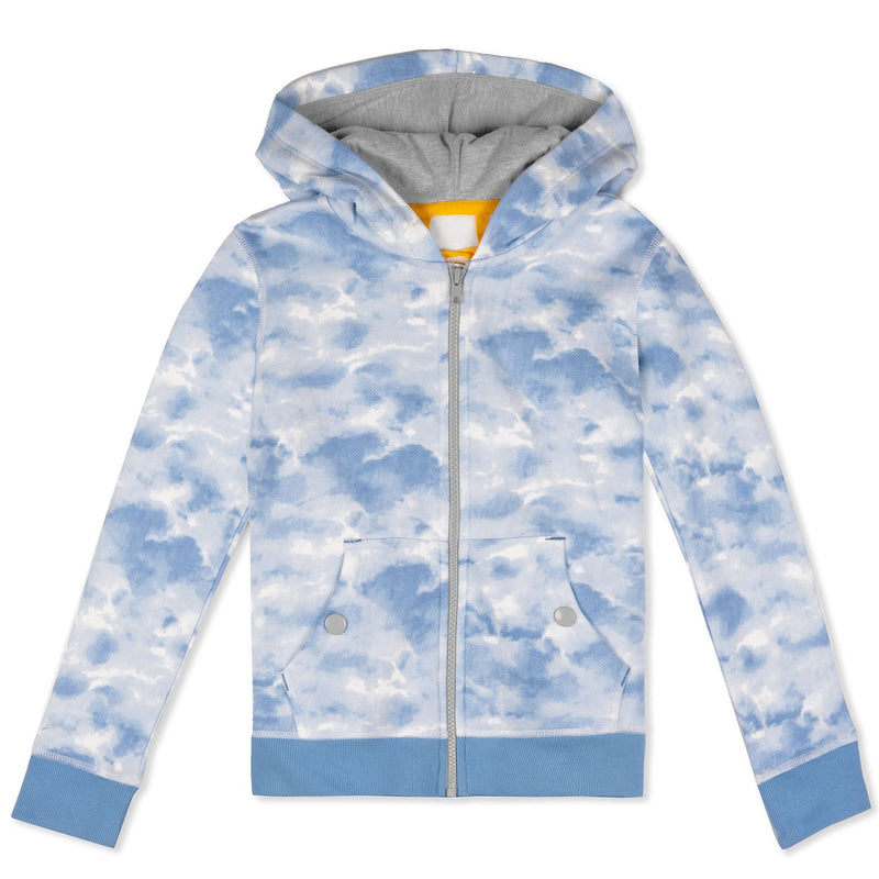 Unleash cuteness with our blue cloud print kids hoodie - A favorite among moms for its style and quality