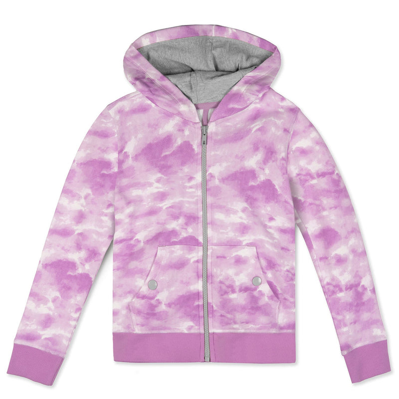 Trendy kids hoodies - Lilac cloud print for a touch of whimsy
