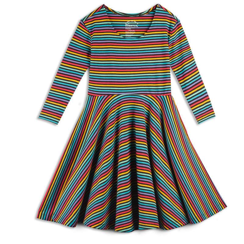 Kids Organic Cotton 3/4 Sleeve Twirl Dress: Limited Edition Prints