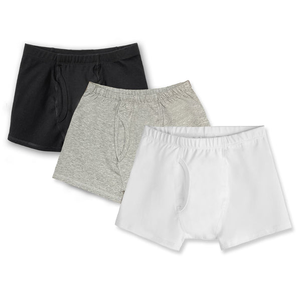 Organic Basics 3-pack Cotton Stretch Boxers - White / Grey / Black – Dapper