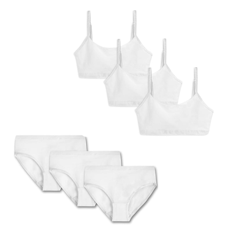 Organic Cotton Kids Bra and Underwear 6-Piece Set