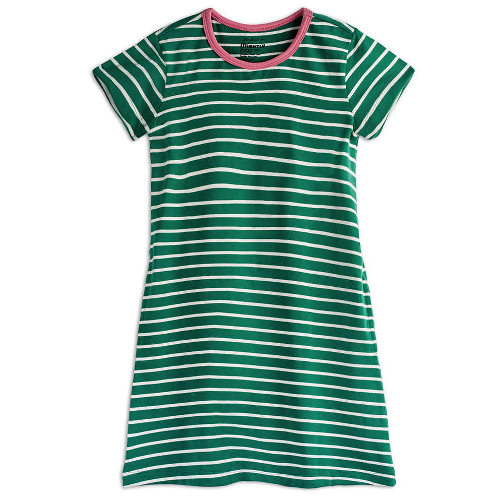 Girls green tshirt dress sale