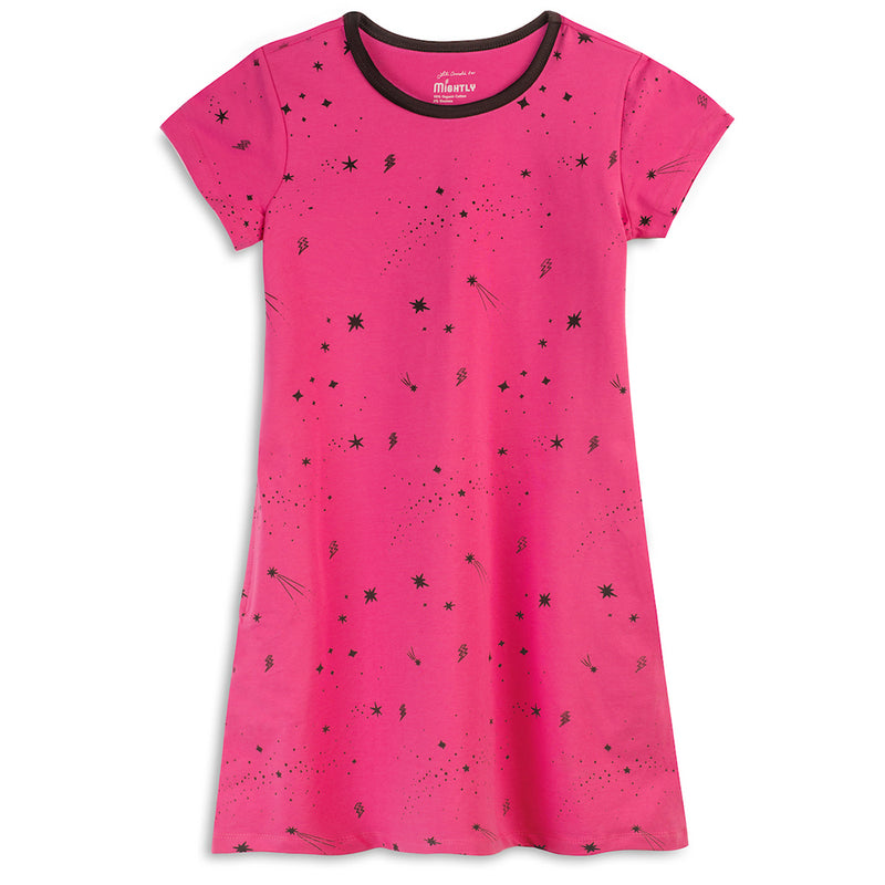 Organic Cotton Short Sleeve T-Shirt Dresses for Kids
