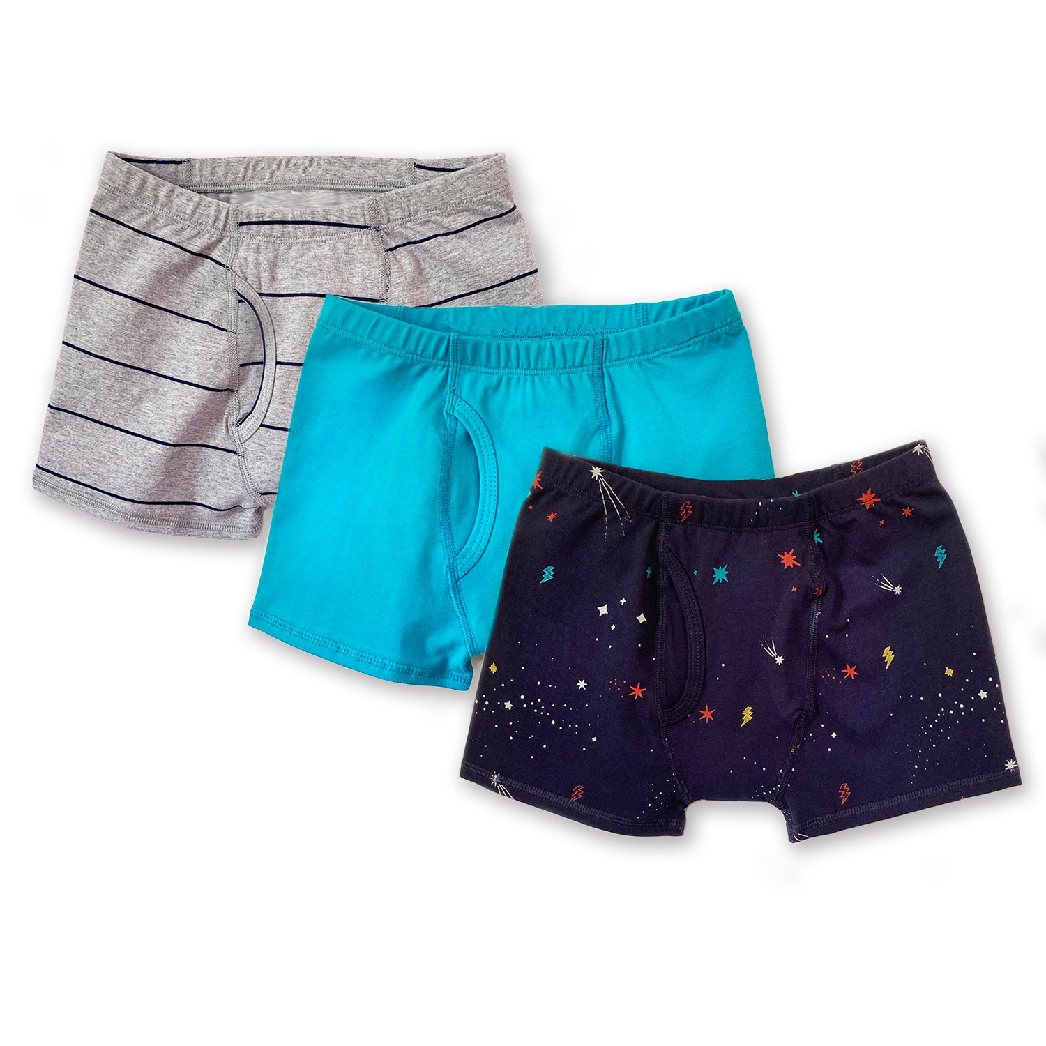 Boys Organic Cotton Boxer Briefs 3 Pack - Mightly