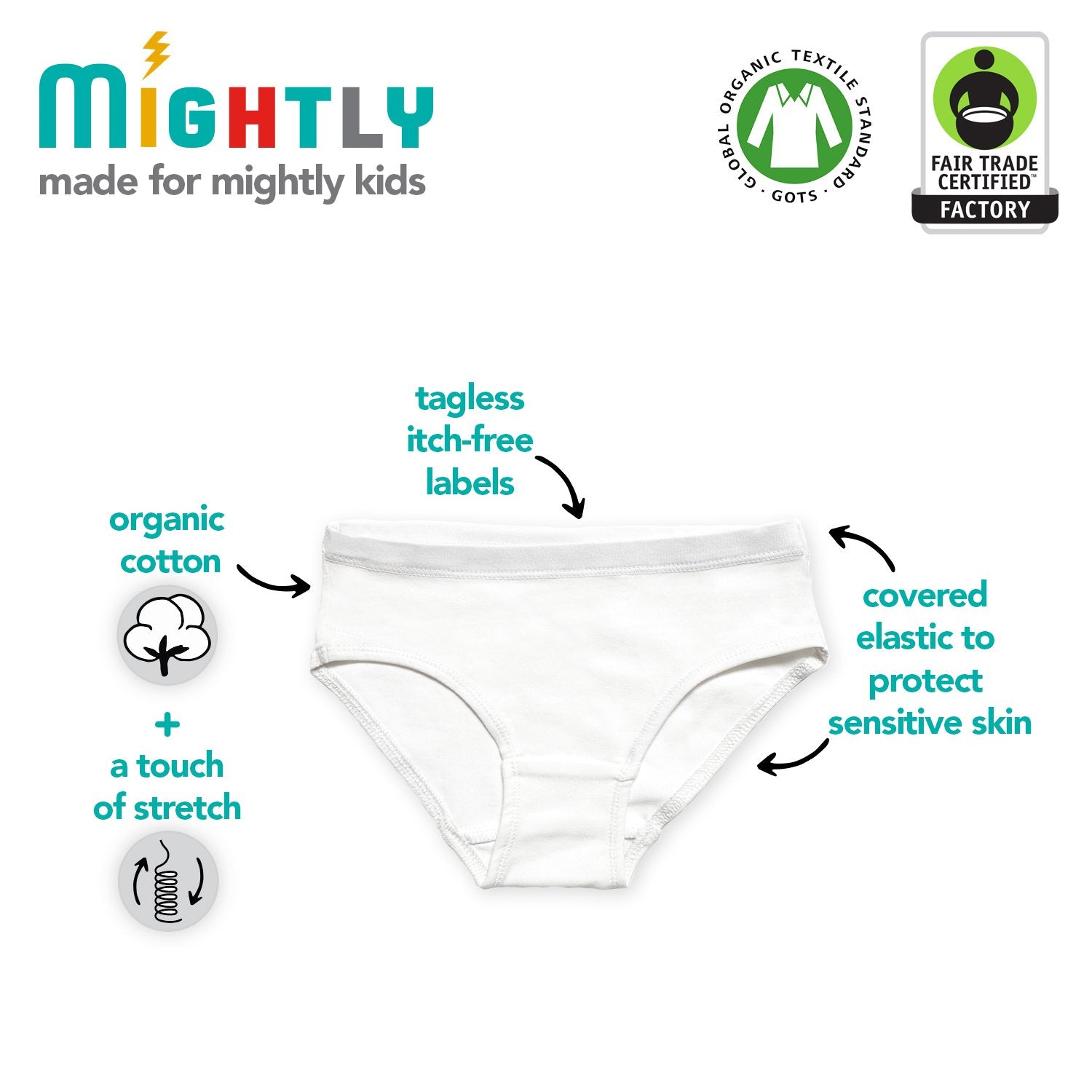 Adorable little girl underwears, ready for the day - Perfect for mothers shopping for children's essentials.
