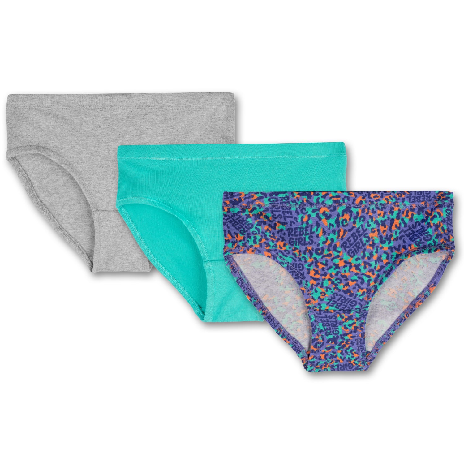Organic Cotton Rebel Girls Bikini Underwear - 3 Pack - Mightly